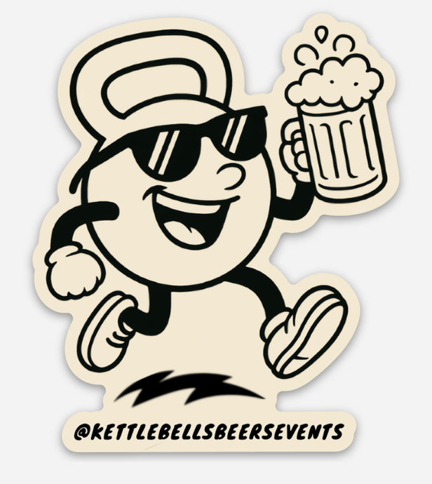 KETTLEBELLS & BEERS DIE CUT STICKER