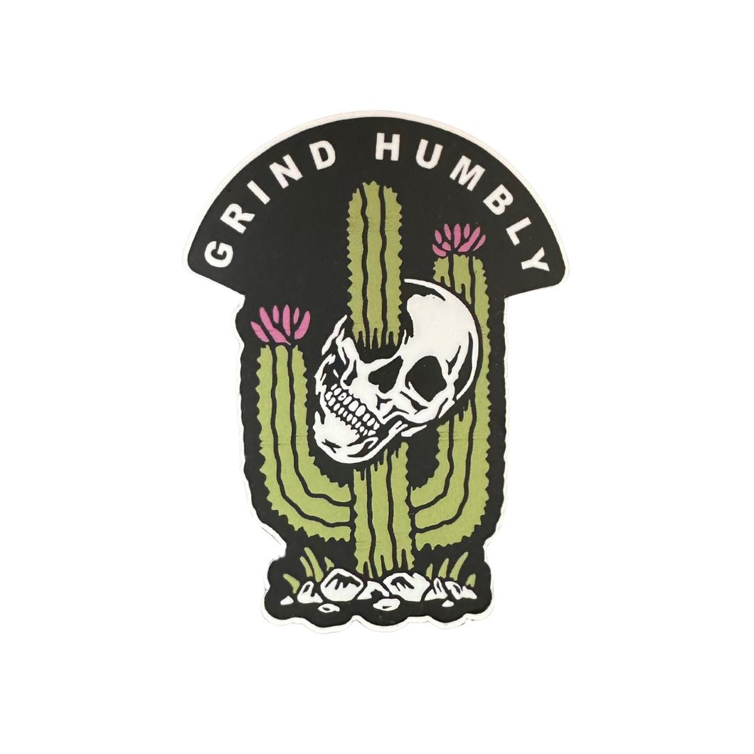 GRIND HUMBLY SKULL CACTI STICKERS