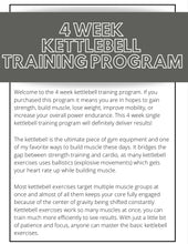 Load image into Gallery viewer, 4 Week Kettlebell Program E-Book